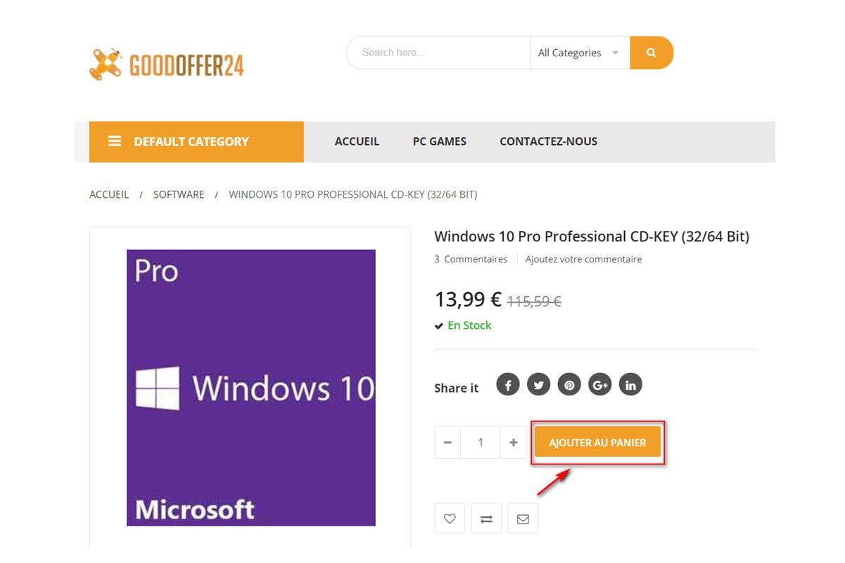 Image 2 : [Promo] Goodoffer24.com : Windows 10 Pro à 9,62 € et d'autres offres à ne pas rater