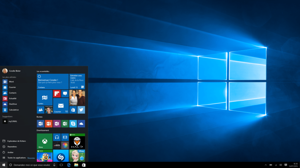 Bureau de Windows 10