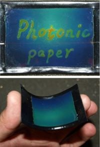Image 1 : Les premiers pas du papier photonique