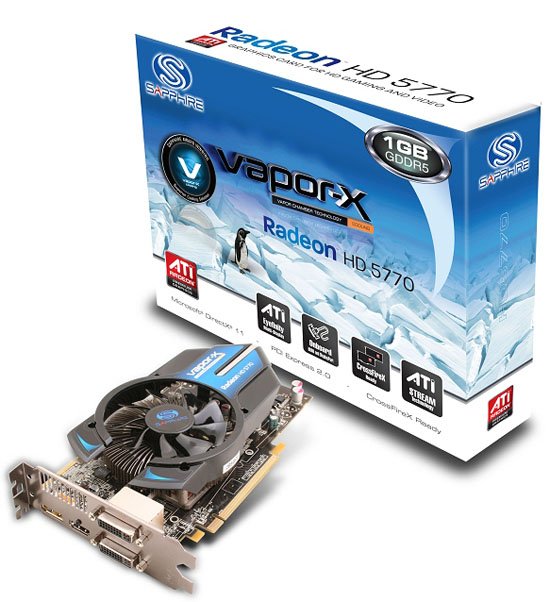 Image à la une de Sapphire : une Radeon HD 5770 Vapor X