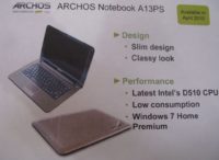 Image 1 : Archos va proposer un netbook dual core