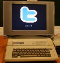 Image 1 : Un Apple IIe comme client Twitter