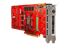 Image 1 : Une carte AMD avec 4 sorties DisplayPort