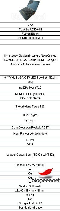 Image 1 : Un netbook 10 pouces et Tegra 2 chez Toshiba