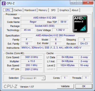 Image 9 : Architectures processeur : 16 CPU, 1 seul core, 3 GHz