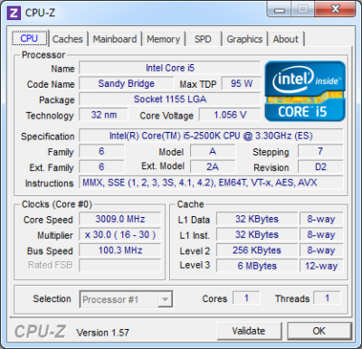 Image 6 : Architectures processeur : 16 CPU, 1 seul core, 3 GHz
