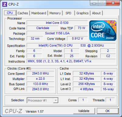 Image 11 : Architectures processeur : 16 CPU, 1 seul core, 3 GHz