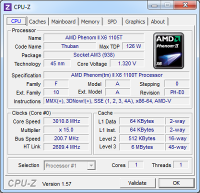 Image 2 : Architectures processeur : 16 CPU, 1 seul core, 3 GHz