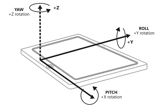 Image à la une de Windows 8 : accéléromètre, gyroscope et cie