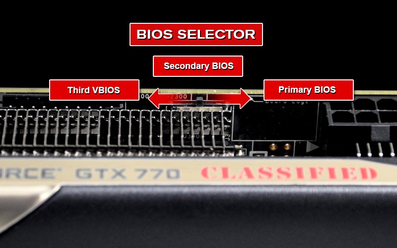 Image à la une de EVGA : deux ou trois BIOS dans les cartes graphiques