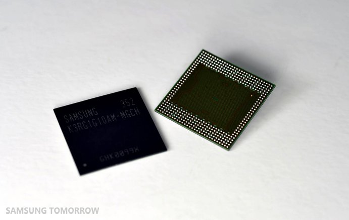 Image à la une de Samsung : 4 Go de LPDDR4 pour les futurs smartphones 64 bits