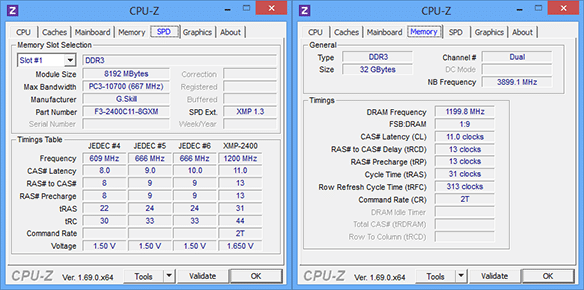 Image 13 : Comparatif : 5 kits DDR3 4x8 Go rapides