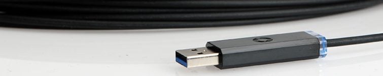 Image 1 : Des câbles USB 3.0 en fibre optique chez Corning