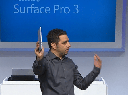 Image 1 : Microsoft présente Surface Pro 3: 12 pouces, 800 g, 9,1 mm, 799 $