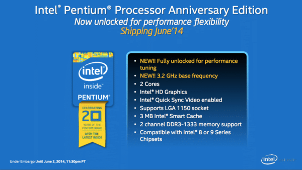 Image 2 : [Computex] Intel officialise ses Core i7-4790K, Core i5-4690K et le Pentium Anniversary Edition