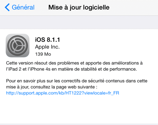 Image 2 : Apple met à jour OS X en 10.10.1 et iOS en 8.1.1