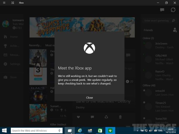 Image 1 : Une application Xbox dans le prochain Windows 10