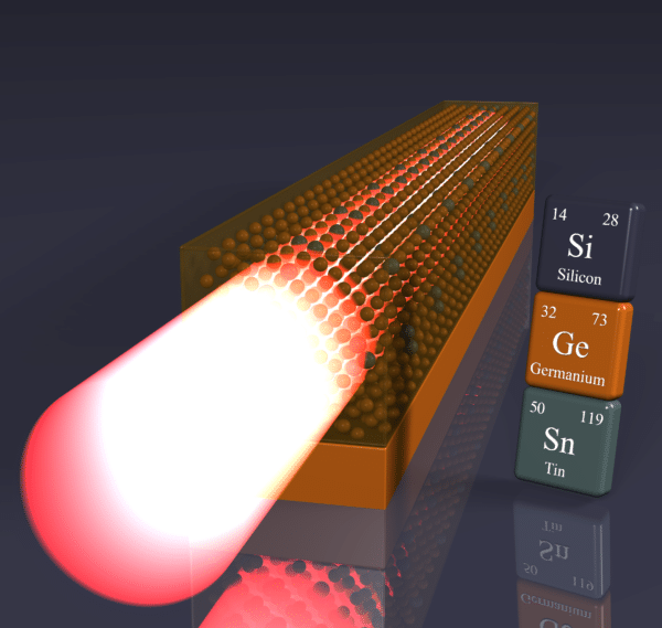 Image 1 : Un laser en germanium-étain pour processeur