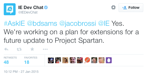 Image 1 : Spartan, le navigateur de Windows 10, recevra des extensions