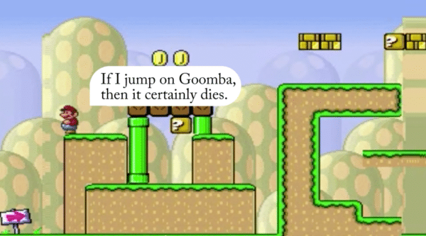 Image 1 : Quand Mario apprend à jouer à son propre jeu