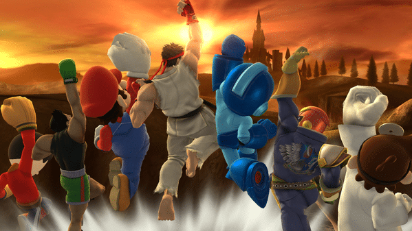 Image 1 : Ryu (Street Fighter) et Roy (Fire Emblem) arrivent sur Super Smash Bros