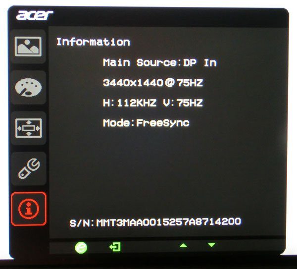 Image 17 : Acer XR341CK : 34" incurvé, ultra-wide 3440x1440 75 Hz ET FreeSync
