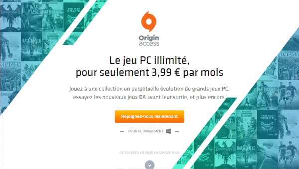 Image 1 : Electronic Arts : le programme Origin Access disponible en France