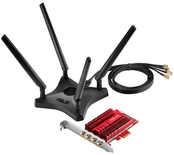 Asus PCE-AC88 : une carte à 4 antennes pour du WiFi à 2,1 Gbit/s