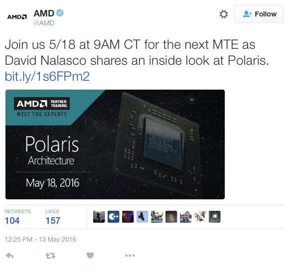 Image 1 : Officiel : AMD dévoilera ses cartes graphiques Polaris le 18 mai