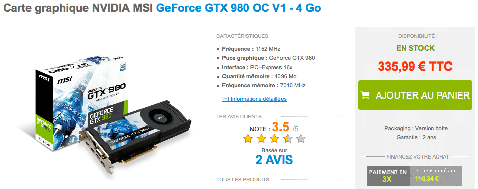 Image à la une de Grosse baisse de prix sur les GeForce GTX 980 Ti, 980 et 970