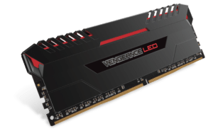 Image 1 : Le kit Vengeance LED DDR4 de Corsair voit rouge : lumières et performances aux rendez-vous
