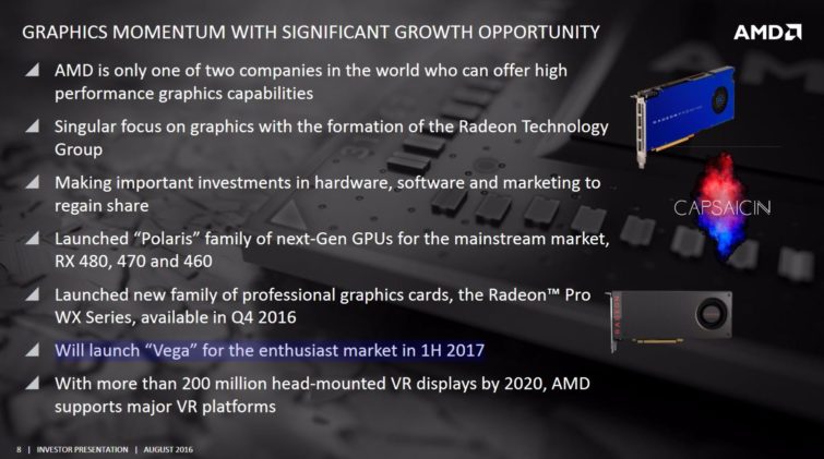 Image 1 : Vega : la future architecture GPU d'AMD confirmée pour début 2017