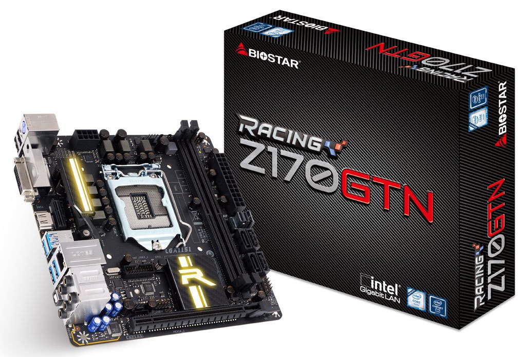 Image 1 : Biostar Racing Z170GTN : du Mini-ITX pour petit PC de jeux sous Skylake
