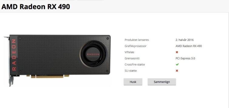 Image 1 : Radeon RX 490, Radeon Pro 490 et Vega 10 : benchmarks, infos et dates de sortie