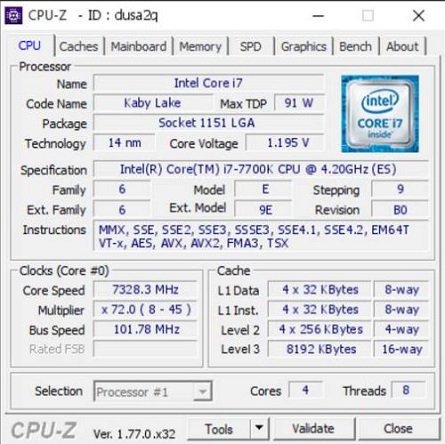 Image à la une de Overclocking : un Core i7 7700K à presque 7,4 GHz, un Core i3 7350K à 6,7 GHz