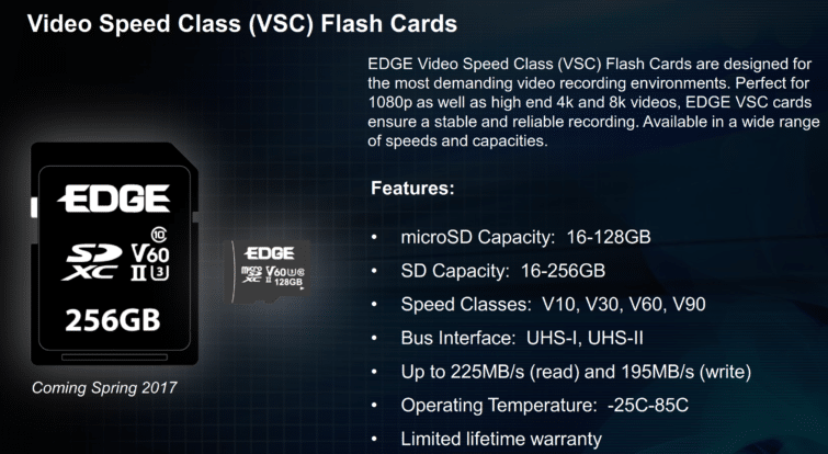 Video Speed Class V60/V90 : des cartes SD certifiées pour la 8K