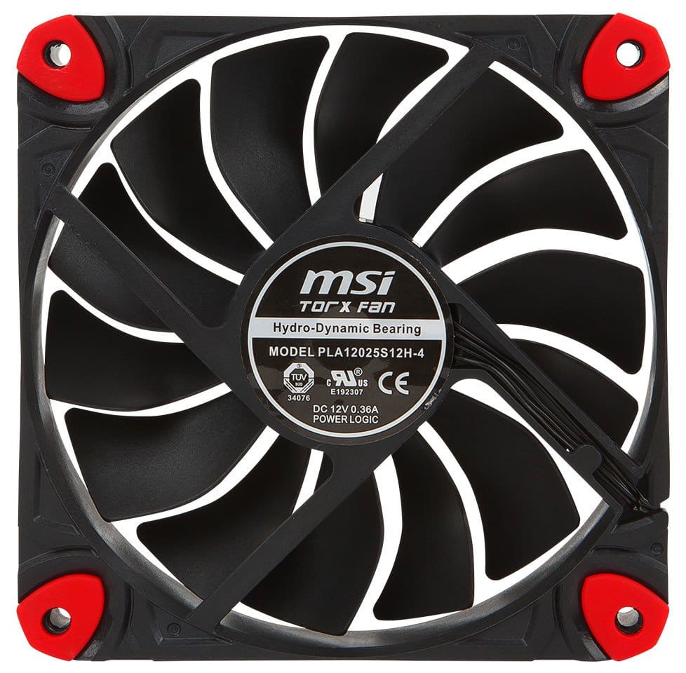 Image 2 : MSI Torx Fan 120 mm : seulement 33,6 dB, maintenant pour boîtier