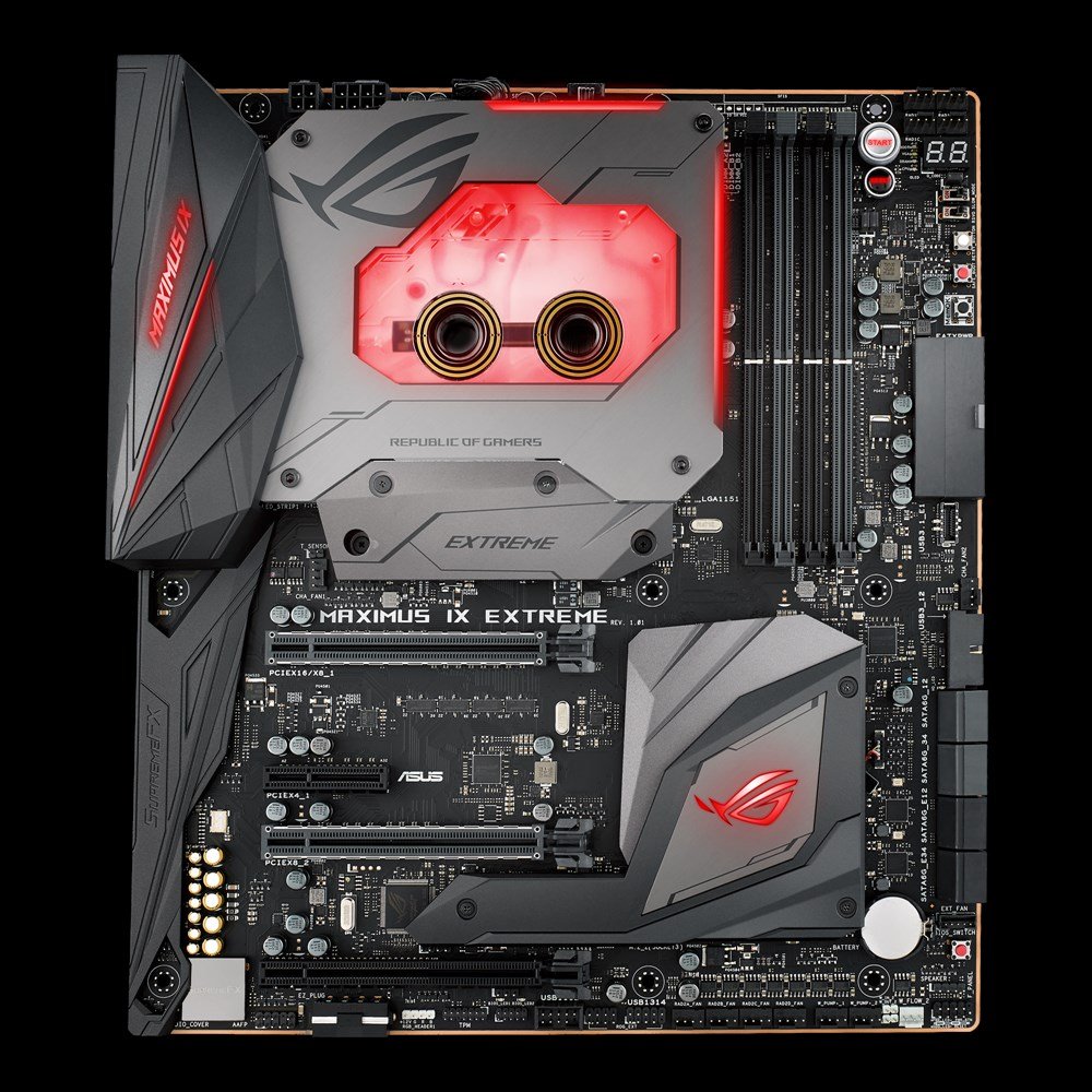 Image à la une de ROG Maximus IX Extreme : première carte mère avec un monoblock couvrant le SSD M.2 !