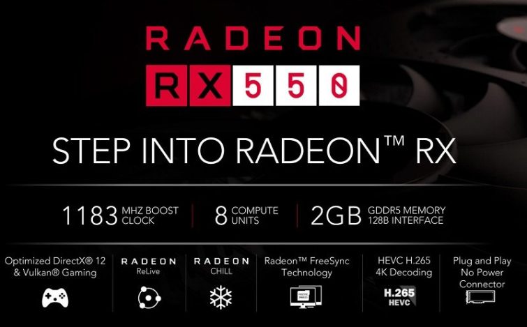 Image 1 : Radeon RX 550 : lancement officiel de la Polaris 12 à 80 dollars