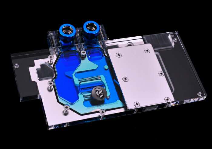 Image 1 : A-SP58PLAT-X : premier waterblock pour Radeon RX 580, façade en acrylique