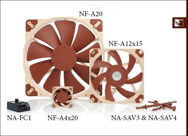 Image 1 : Noctua NF-A : trois nouveaux ventilateurs, premier moulin de 200 mm