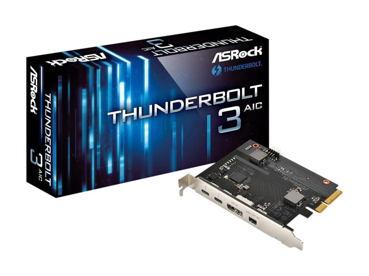 Image à la une de Carte PCIe Thunderbolt 3 ASRock : deux ports de 40 Gbit/s pour sa carte mère !