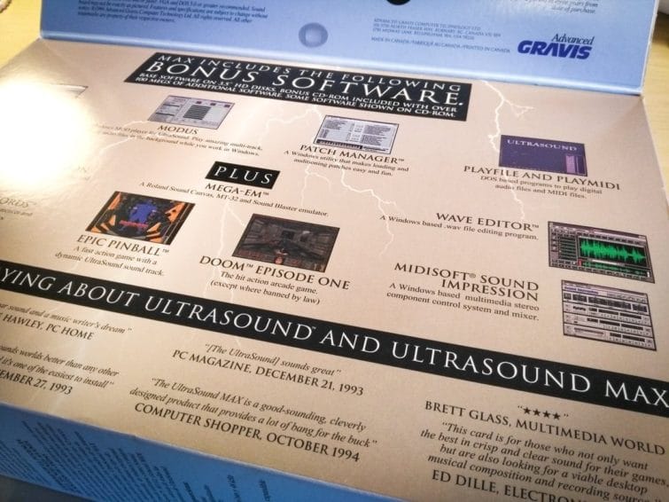 Image 5 : Samedi Rétro : 1994, Gravis UltraSound MAX, la Rolls des cartes son, 1 Mo de RAM !