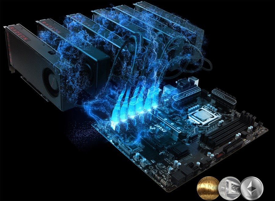 Image à la une de Nouveau BIOS Mining pour cartes mères MSI Z170 et Z270, jusqu'à 8 GPU sur un PC