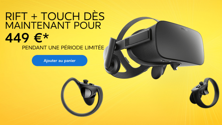 Image 1 : Oculus Rift : - 50 % en un an, 449 euros manettes incluses !