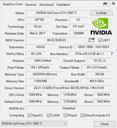Image 282 : Comparatif : les meilleures GeForce GTX 1080 Ti