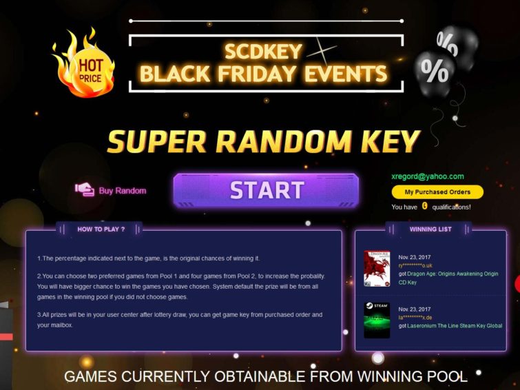 Image 1 : [Promo] Des clés d'activation à prix réduits et une loterie chez SCDKey