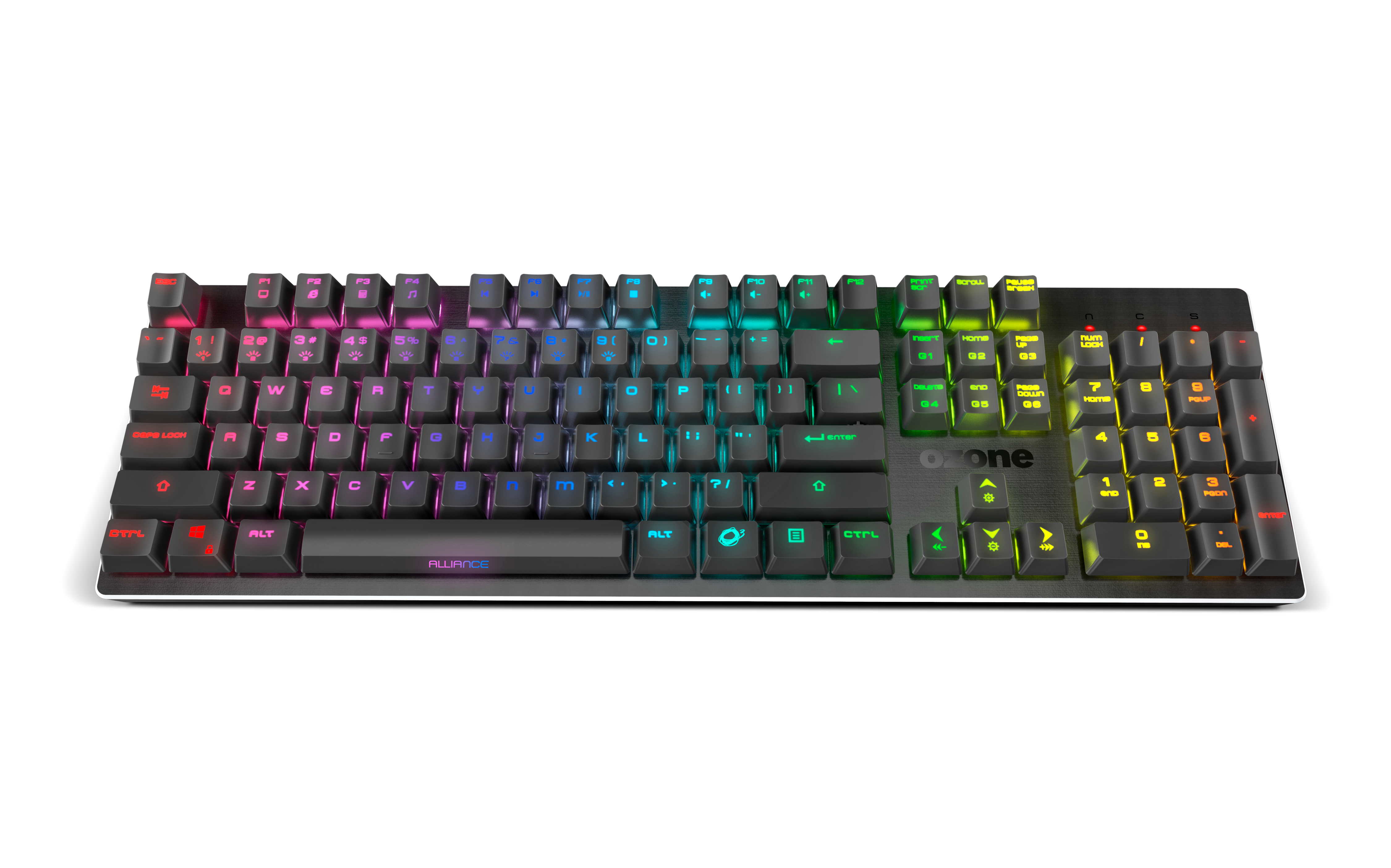 Image à la une de Ozone Alliance : clavier semi mécanique avec du RGB synchronisé à l'ambiance sonore