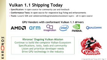 Image 3 : Vulkan 1.1 : meilleures parallélisation des calculs et gestion des DRM