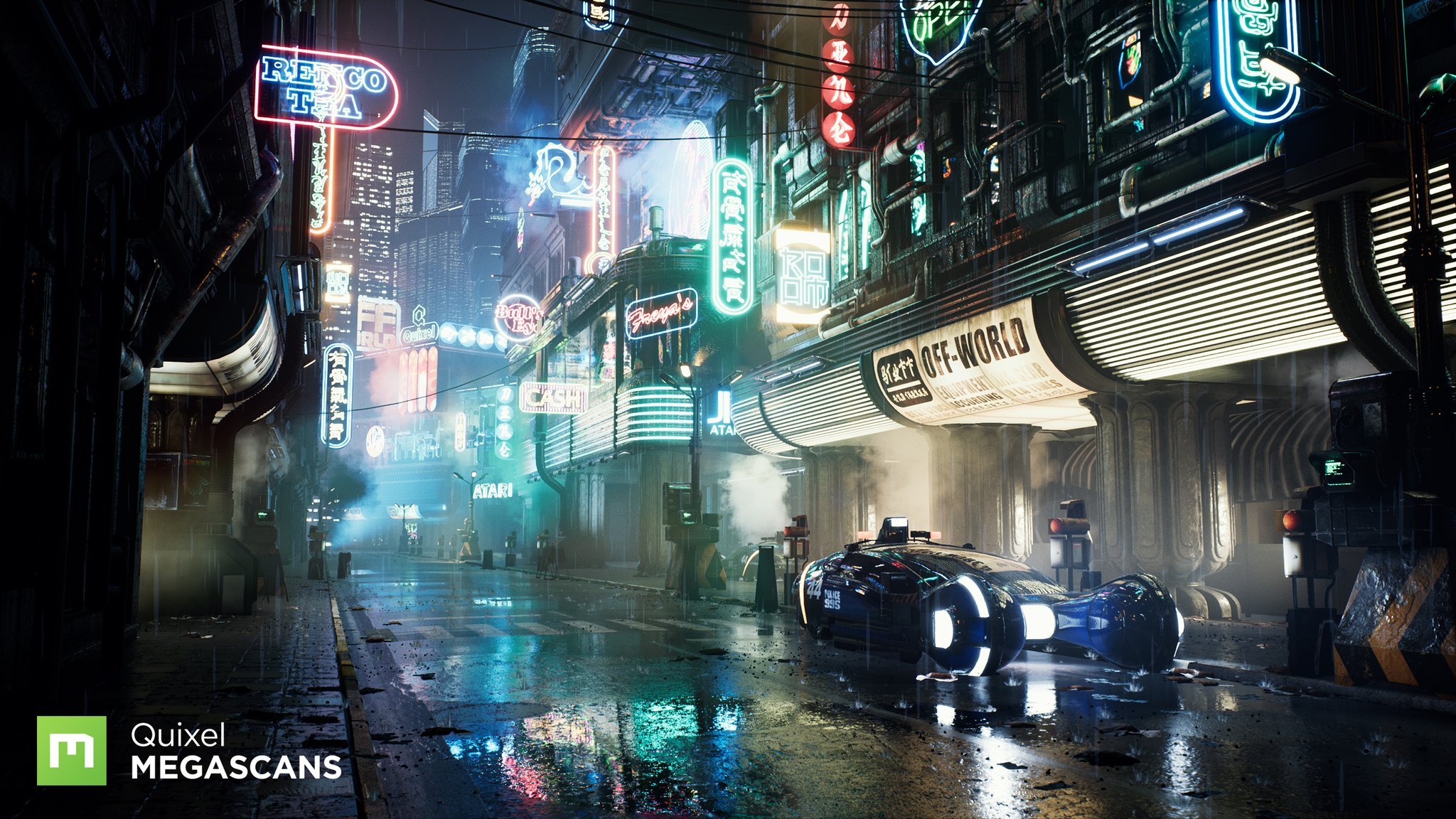Image à la une de Superbe décor de Blade Runner rendu avec Unreal Engine 4